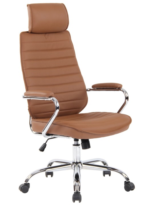 Kontorstol Rako ægte læder, lysebrun Kontorstol Rako ægte læder, lysebrun