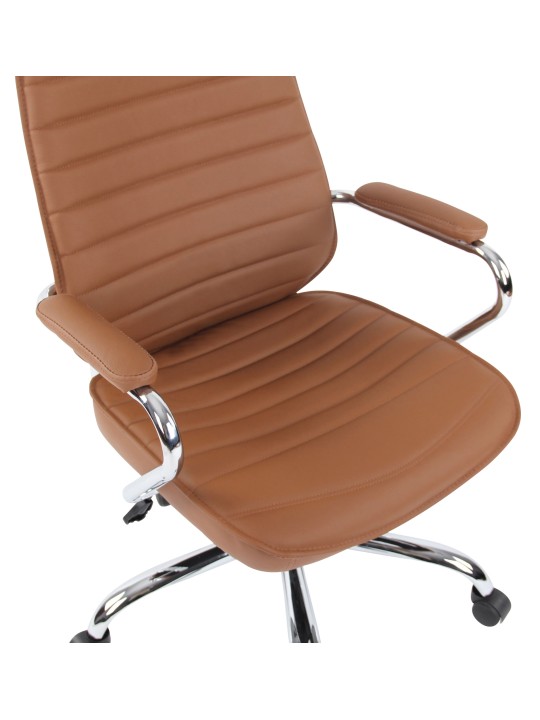 Kontorstol Rako ægte læder, lysebrun Kontorstol Rako ægte læder, lysebrun
