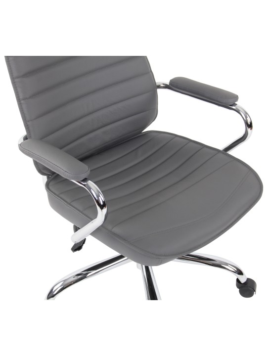 Kontorstol Rako ægte læder, grå Kontorstol Rako ægte læder, grå