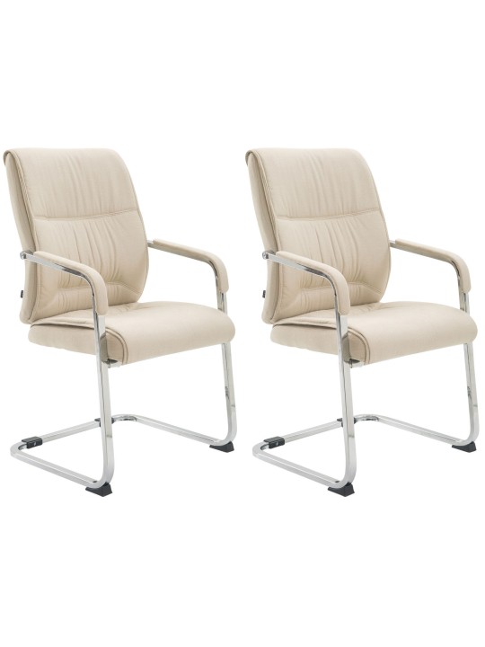 Sæt med 2 cantilever stole XL Anubis stof, creme Sæt med 2 cantilever stole XL Anubis stof, creme