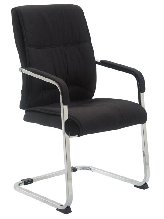 Sæt med 2 cantilever stole XL Anubis stof, sort Sæt med 2 cantilever stole XL Anubis stof, sort