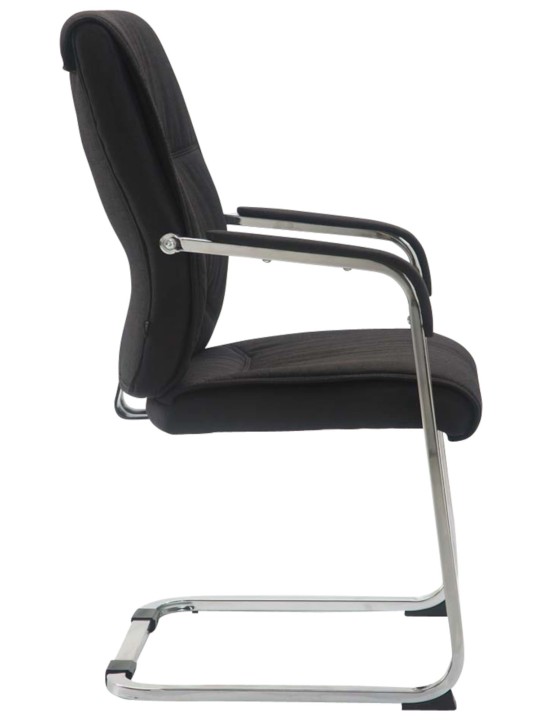 Sæt med 2 cantilever stole XL Anubis stof, sort Sæt med 2 cantilever stole XL Anubis stof, sort