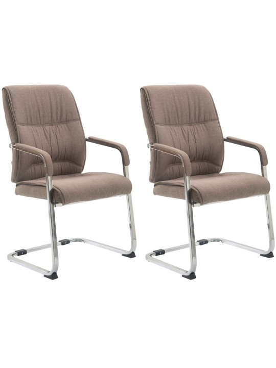 Sæt med 2 cantilever stole XL Anubis stof, taupe Sæt med 2 cantilever stole XL Anubis stof, taupe
