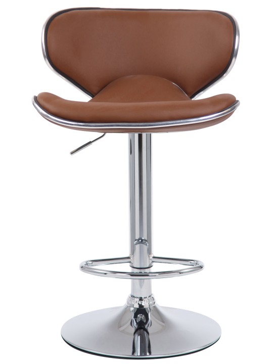 Sæt med 2 barstole Las Vegas V2 imiteret læder krom, lysebrun Sæt med 2 barstole Las Vegas V2 imiteret læder krom, lysebrun