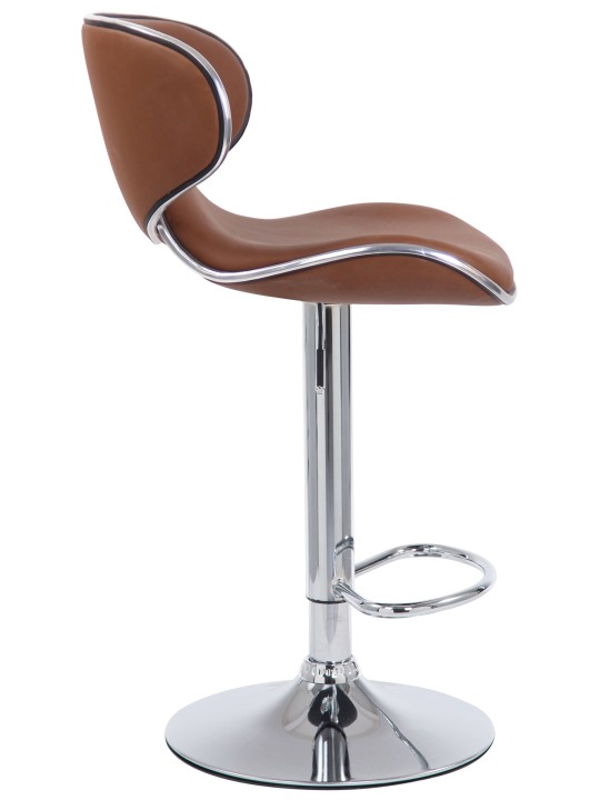 Sæt med 2 barstole Las Vegas V2 imiteret læder krom, lysebrun Sæt med 2 barstole Las Vegas V2 imiteret læder krom, lysebrun