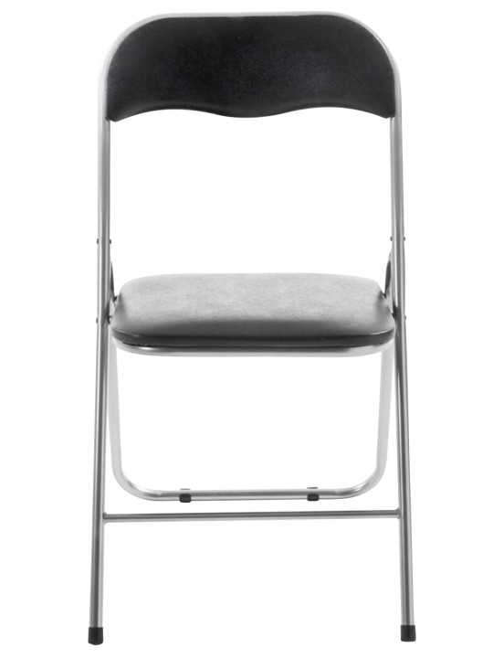 Sæt med 2 klapstole Felix, sort/sølv