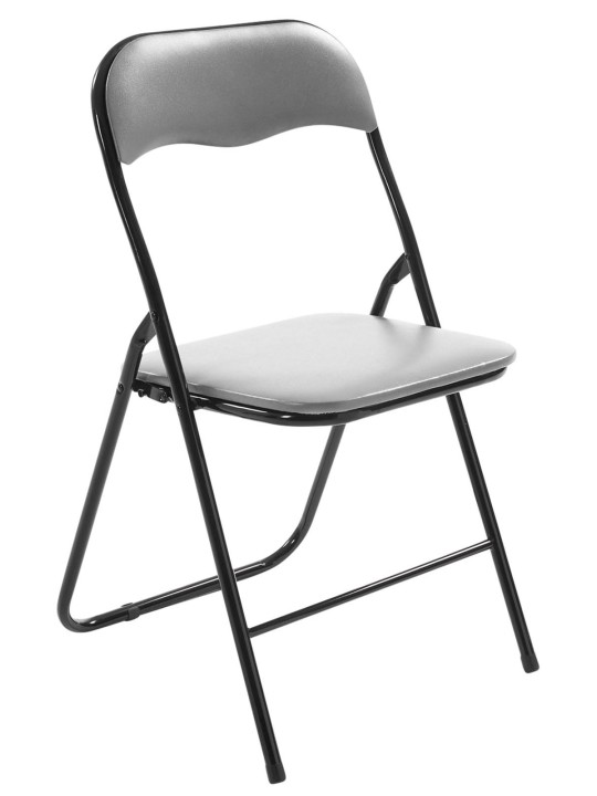 Sæt med 2 klapstole Felix, grå/sort