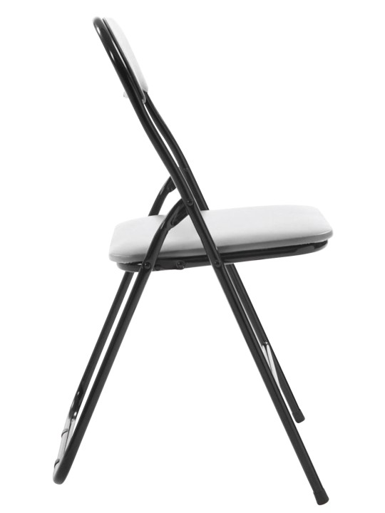 Sæt med 2 klapstole Felix, grå/sort