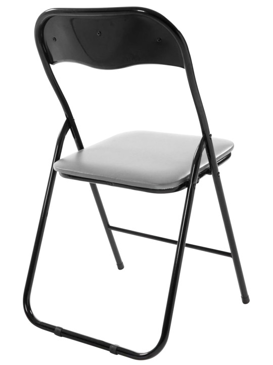 Sæt med 4 Felix klapstole, grå/sort Sæt med 4 Felix klapstole, grå/sort