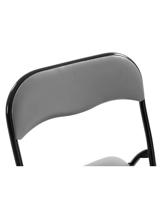 Sæt med 4 Felix klapstole, grå/sort Sæt med 4 Felix klapstole, grå/sort