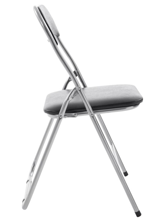 Sæt med 4 klapstole Felix, sort/sølv Sæt med 4 klapstole Felix, sort/sølv