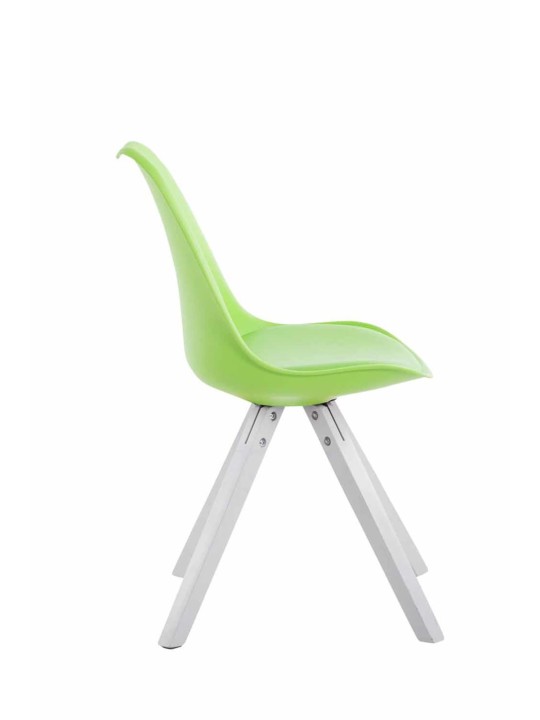 Sæt med 4 stole Toulouse imiteret læder Square, grøn Sæt med 4 stole Toulouse imiteret læder Square, grøn