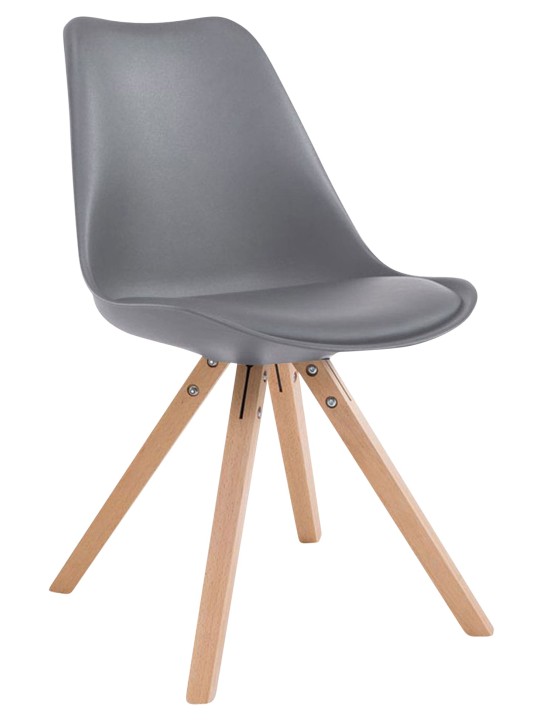 Sæt med 4 stole Toulouse Kunstlæder Natura Square, grå Sæt med 4 stole Toulouse Kunstlæder Natura Square, grå