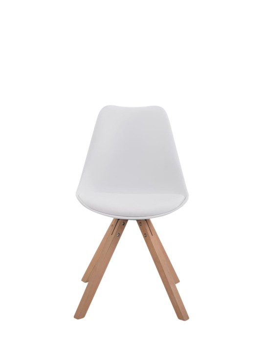 Sæt med 4 stole Toulouse Kunstlæder Natura Square, hvid Sæt med 4 stole Toulouse Kunstlæder Natura Square, hvid