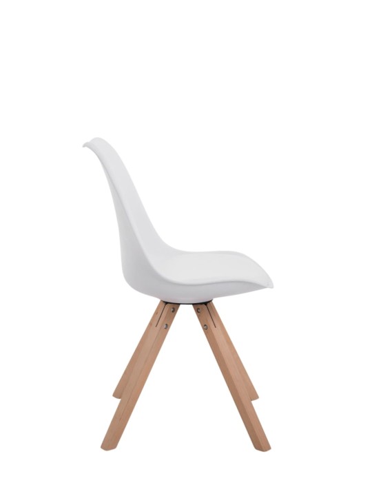 Sæt med 4 stole Toulouse Kunstlæder Natura Square, hvid Sæt med 4 stole Toulouse Kunstlæder Natura Square, hvid