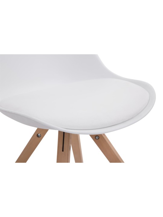 Sæt med 4 stole Toulouse Kunstlæder Natura Square, hvid Sæt med 4 stole Toulouse Kunstlæder Natura Square, hvid