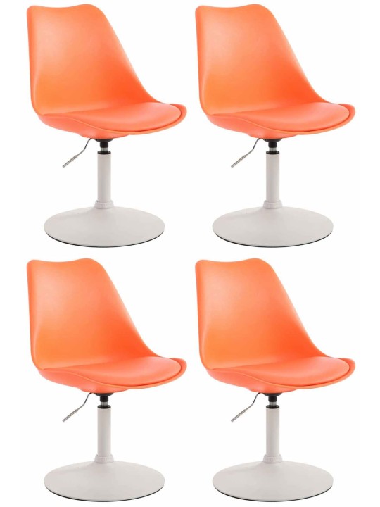 Sæt med 4 spisestuestole Maverick W plast, orange Sæt med 4 spisestuestole Maverick W plast, orange