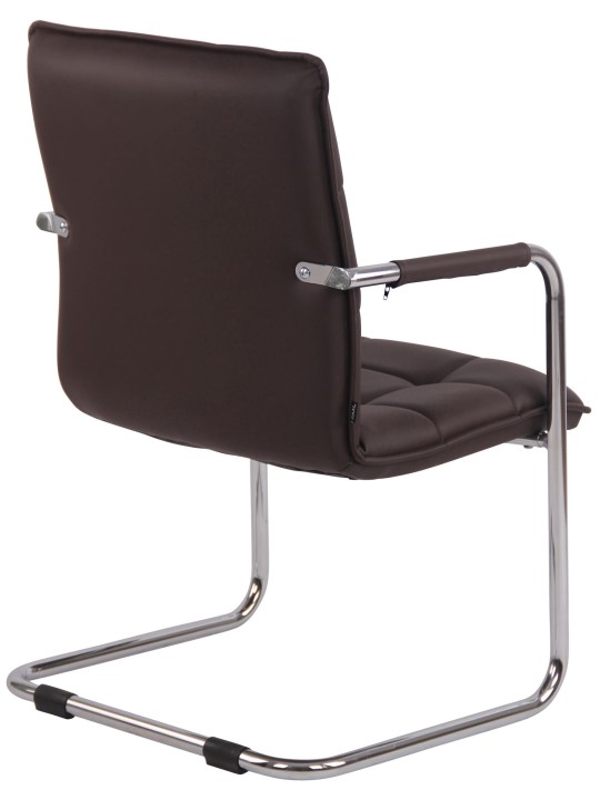 Sæt med 2 besøgsstole Gandia kunstlæder krom, brun Sæt med 2 besøgsstole Gandia kunstlæder krom, brun