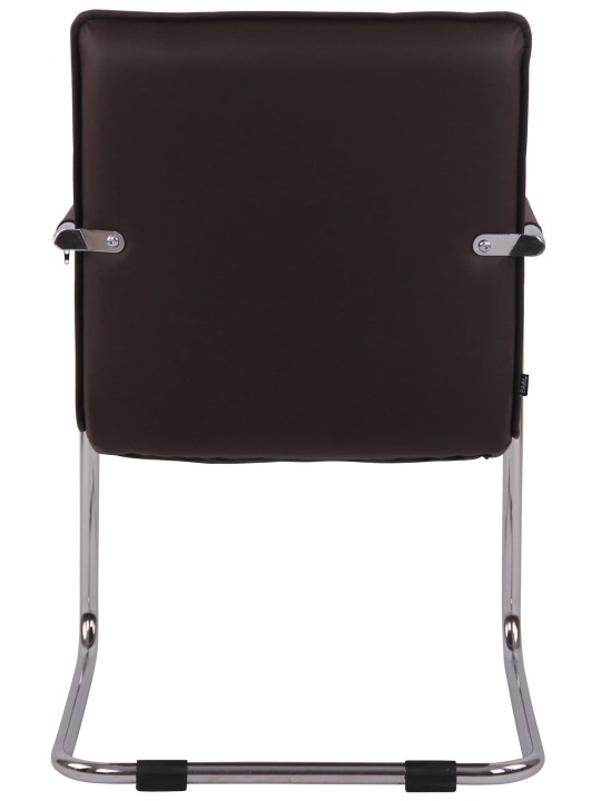 Sæt med 2 besøgsstole Gandia kunstlæder krom, brun Sæt med 2 besøgsstole Gandia kunstlæder krom, brun