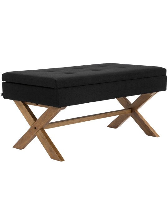 Bænk Namaro stof antik-light, sort