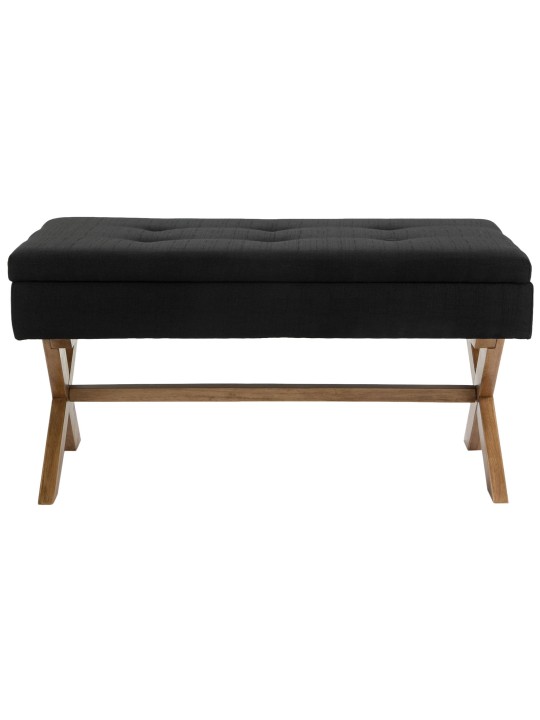 Bænk Namaro stof antik-light, sort