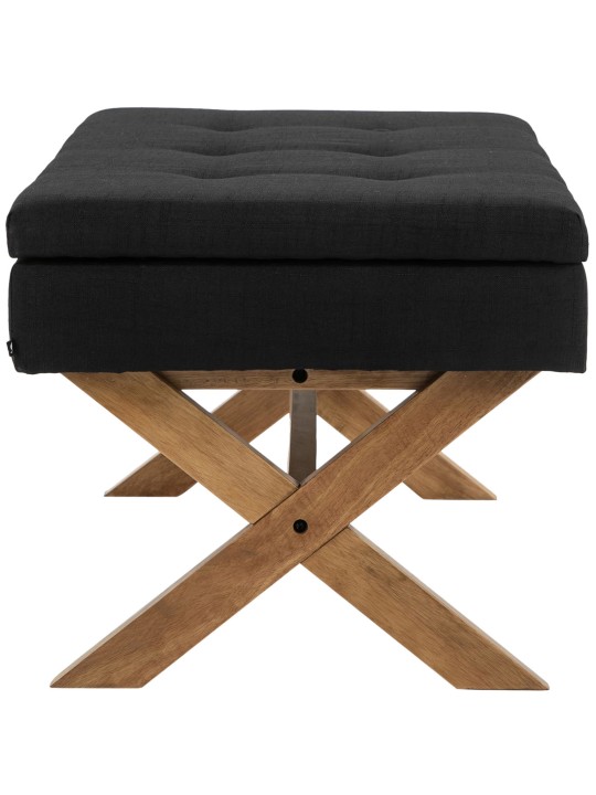 Bænk Namaro stof antik-light, sort