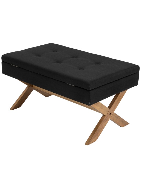 Bænk Namaro stof antik-light, sort