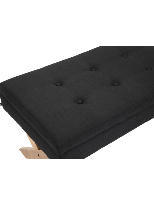 Bænk Namaro stof antik-light, sort