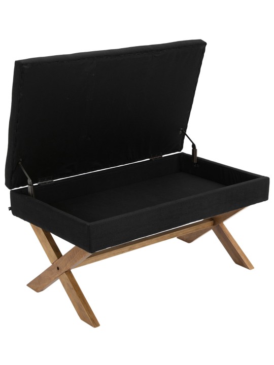 Bænk Namaro stof antik-light, sort