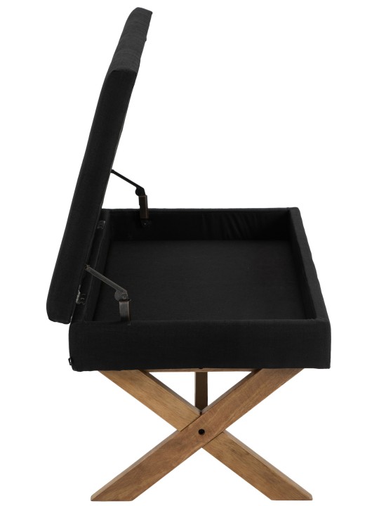 Bænk Namaro stof antik-light, sort