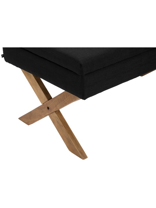 Bænk Namaro stof antik-light, sort
