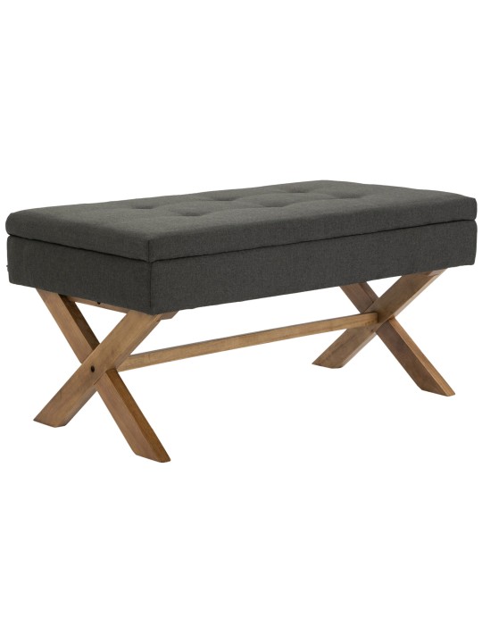 Bænk Namaro stof antik-let, mørkegrå