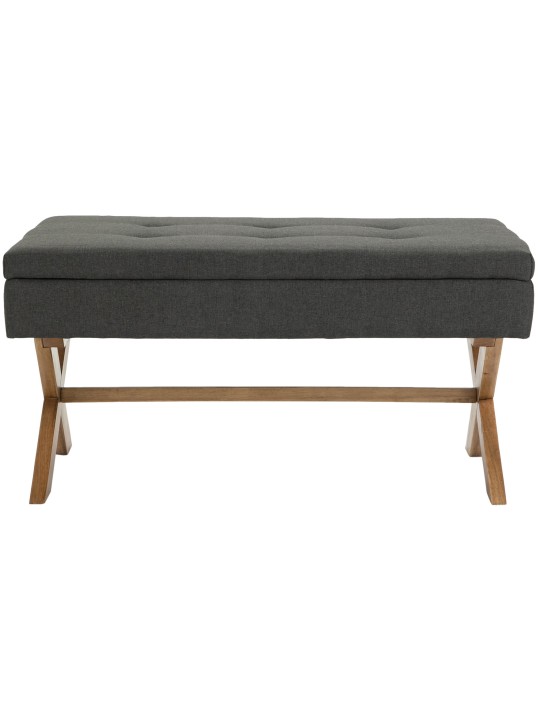 Bænk Namaro stof antik-let, mørkegrå