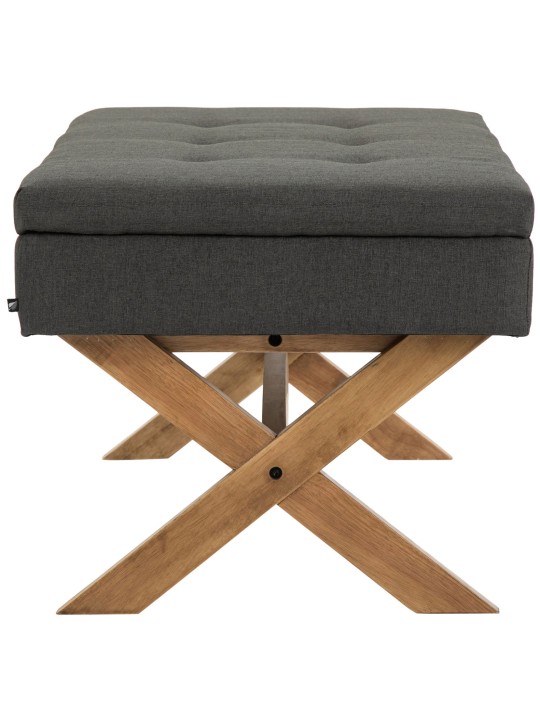 Bænk Namaro stof antik-let, mørkegrå