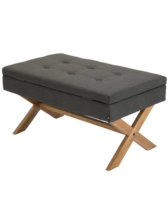 Bænk Namaro stof antik-let, mørkegrå