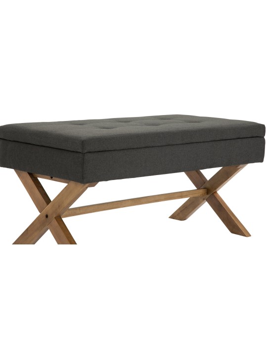 Bænk Namaro stof antik-let, mørkegrå