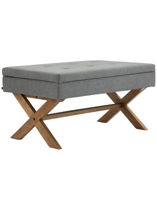 Bænk Namaro stof antik-let, grå