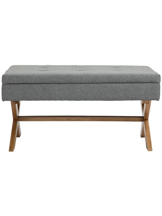 Bænk Namaro stof antik-let, grå