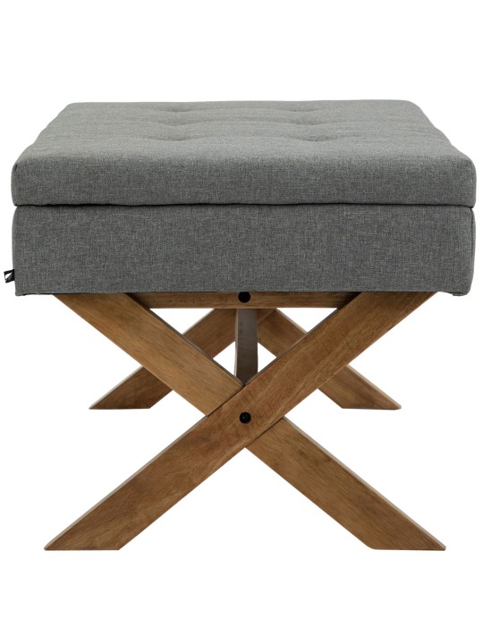 Bænk Namaro stof antik-let, grå