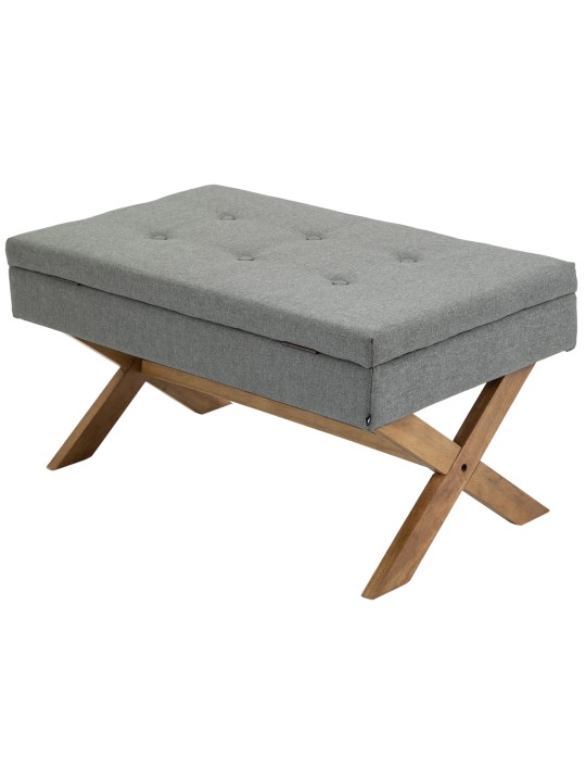 Bænk Namaro stof antik-let, grå