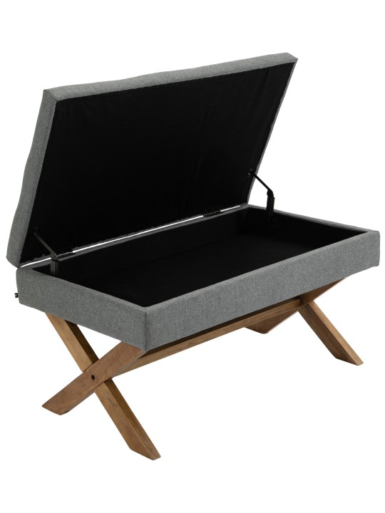 Bænk Namaro stof antik-let, grå