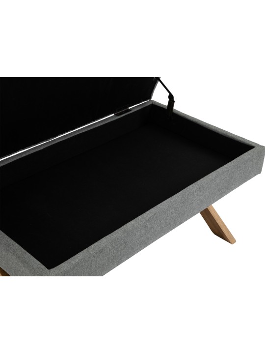 Bænk Namaro stof antik-let, grå