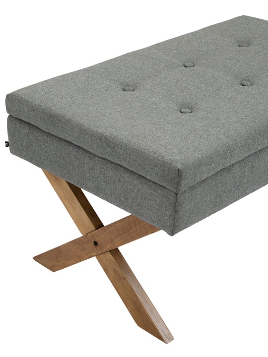 Bænk Namaro stof antik-let, grå