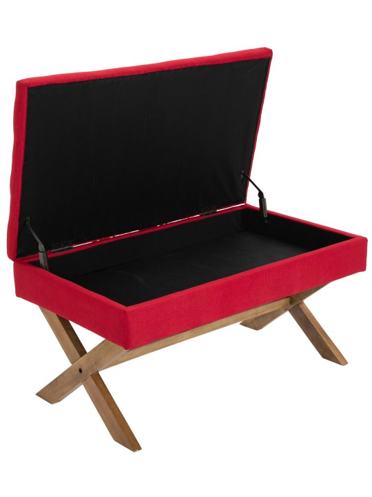 Bænk Namaro stof antik-let, rød