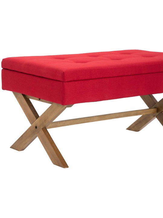 Bænk Namaro stof antik-let, rød