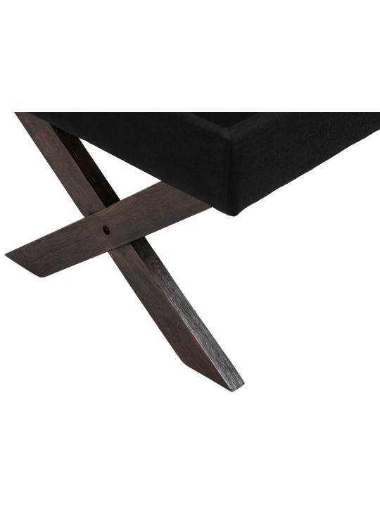 Bænk Namaro stof antik, sort