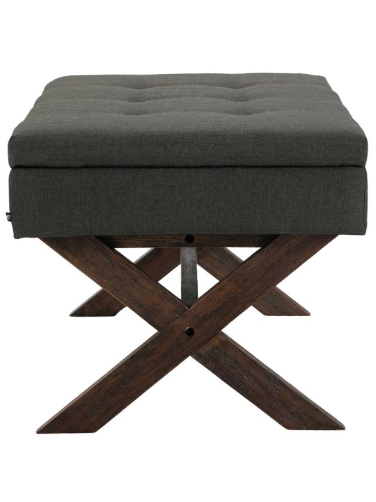 Bænk Namaro stof antik, mørkegrå