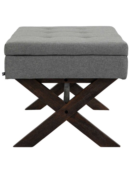 Bænk Namaro stof antik, grå Bænk Namaro stof antik, grå