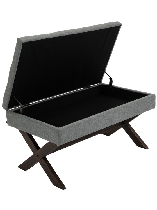 Bænk Namaro stof antik, grå Bænk Namaro stof antik, grå