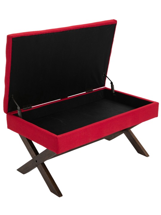 Bænk Namaro stof antik, rød